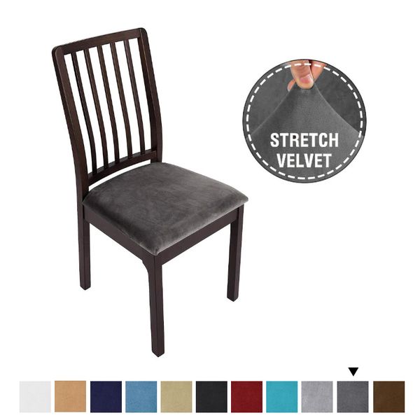 

velvet elastic spandex dining room chair covers with upholstered seat cushion removable washable