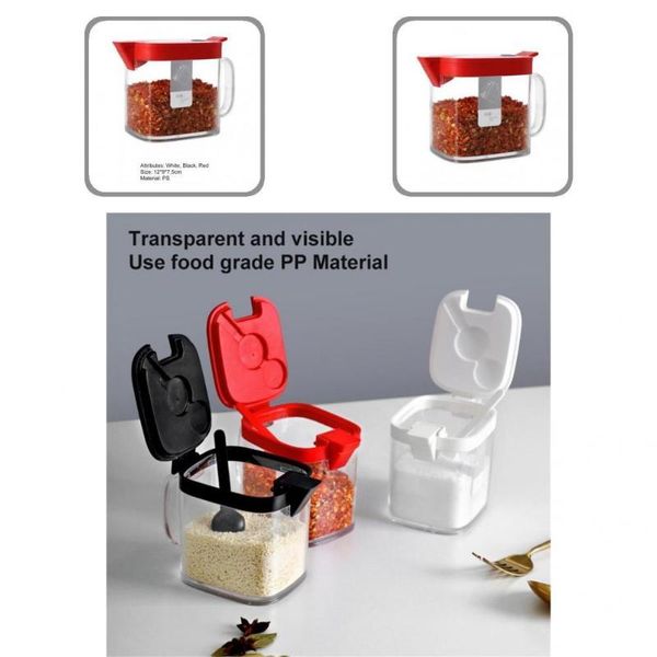 

storage bottles & jars ps fashion automatic opening closing seasoning pot washable condiment container easy to clean for household