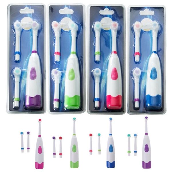 

smart electric toothbrush waterproof rotating with 3 brush head