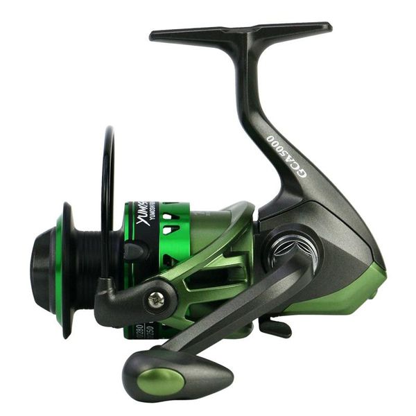 

1pcs/lot fishing wheel gapless 14bb 5.5:1 ky1000-7000 spinning all metal cnc arm rocker baitcasting reels