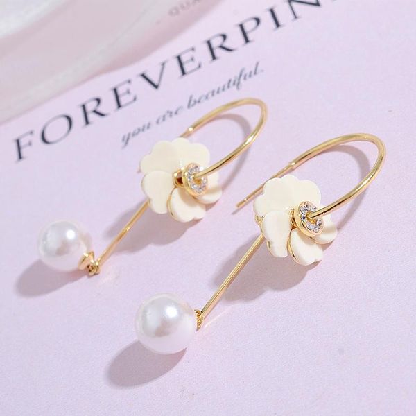 

dangle & chandelier earrings simple niche tassel 2021 temperament flowers long elegant and delicate trend ladies, Silver