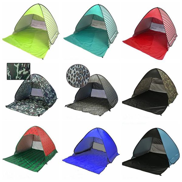 

2021 beach tent pop up beach tents instant quick cabana sun shelter folding garden furniture outdoor camping tools 36 colors wholesale, White
