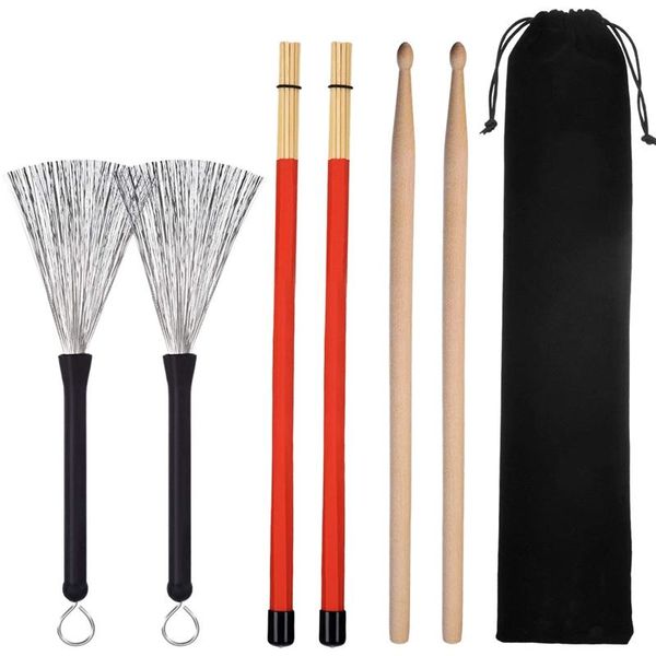 

golf training aids 1 pair 5a drum sticks classic maple wood drumsticks set wire brushes retractable stick brush and rods dr