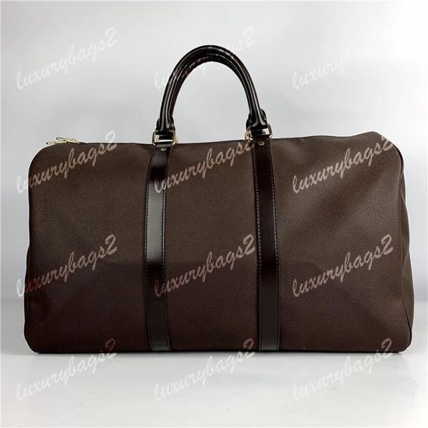 

luxurys designers bags luggage travel bags large size classic genuine duffel sports fashion keepall 55cm handbags leather bag female capacit