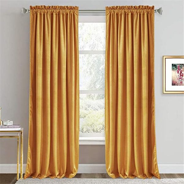 

curtain & drapes luxury navy velvet curtains for living room bedroom green soft panels light blocking energy efficient warm gold
