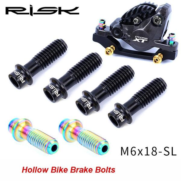 

bike brakes risk hollow design disc brake fixing screw tc4 titanium alloy superlight xt clamp fixed bolts bicycle parts