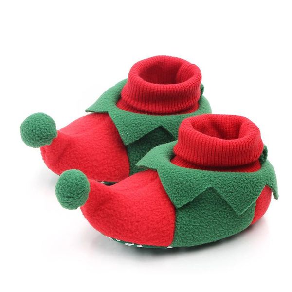

first walkers e&bainel cristmas cartoon baby shoes warm soft bottom crib winter born toddler girl boys walker 0-18m