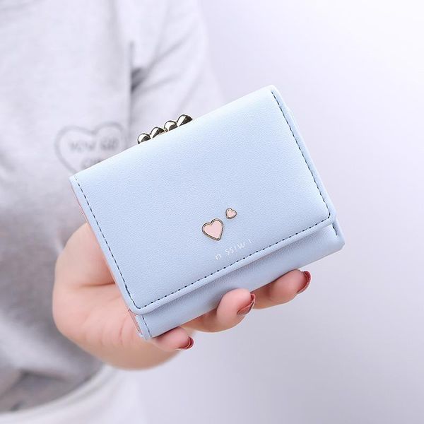 

wallets 2021 wallet short section ladies korean version fresh simple cute women, Red;black