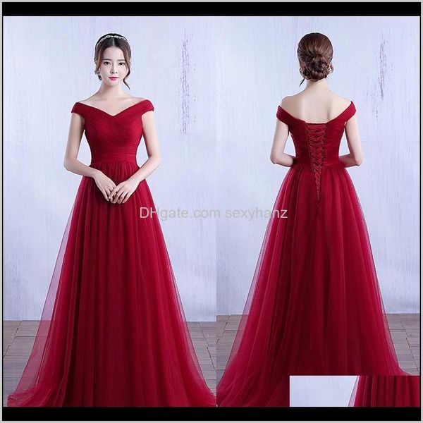 

beauty emily long tulle maxi dresses for woman elegant off shoulder aline prom gown casual party dress vestido tucsl wwclq, White;black