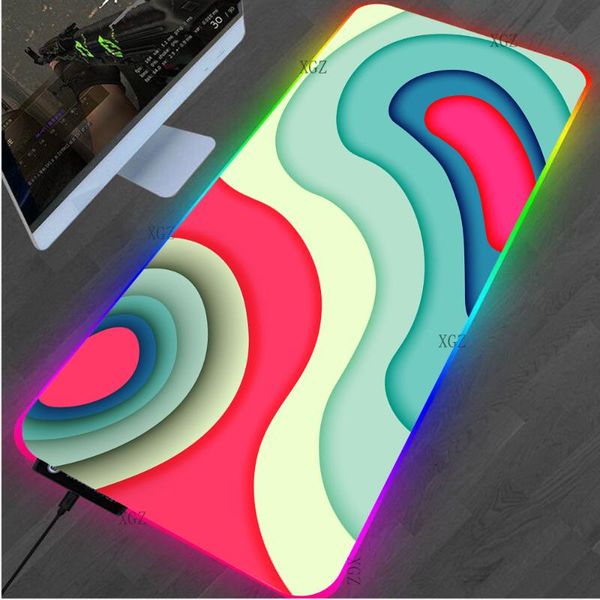 

mouse pads & wrist rests xgz personalized oil canvas extension rgb mousepad gaming accessories computer notebook pc keyboard carpet gamer le
