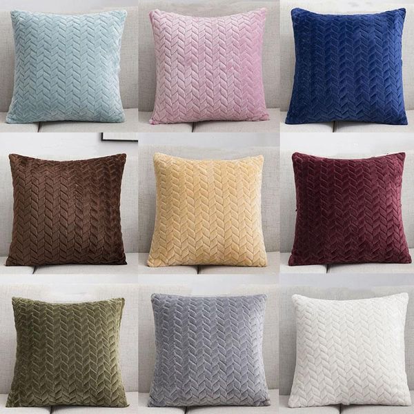 

cushion/decorative pillow solid velvet cushion cover 43x43 pillowcase sofa cushions decorative throw pillows pink gray blue pillowcover home