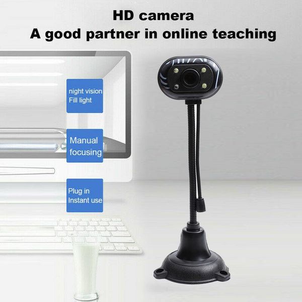 

webcams 480p hd webcam with built-in microphone night vision is suitable for desklapusb interface webcast