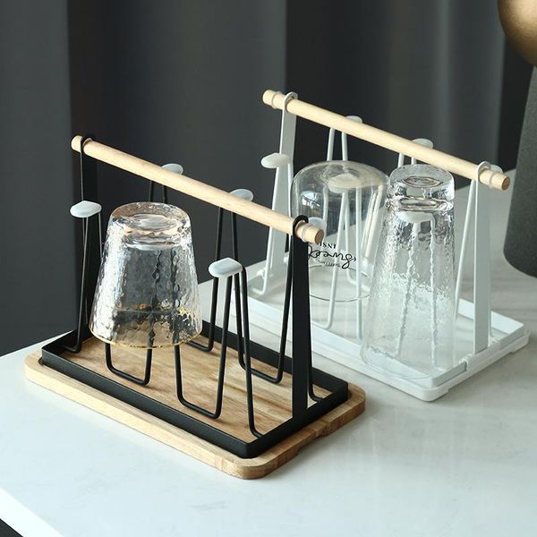 

kitchen storage & organization iron material drain cup holder household portable water rack with tray living room