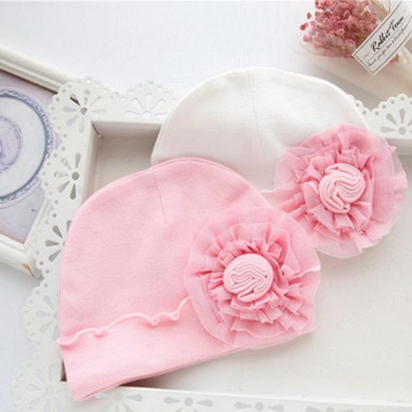 

caps & hats 2 colors baby cap fashion infant born girls toddler children clohting flower hat cotton soft women, Yellow