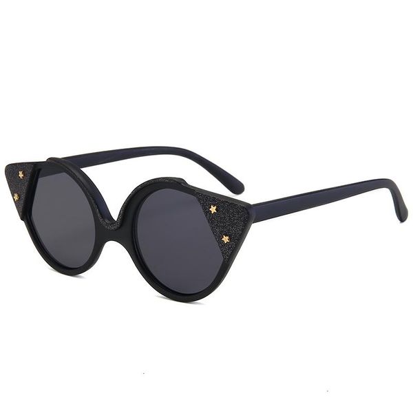 

sunglasses unique design cat eye fashion women plastic glasses european and american style, White;black