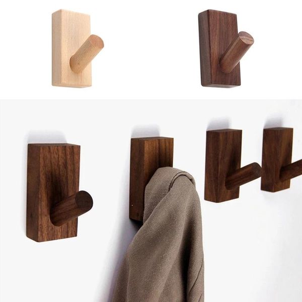 

hooks & rails natural wood clothes hanger wall mounted coat hook decorative key holder hat scarf handbag hangers bathroom room rack