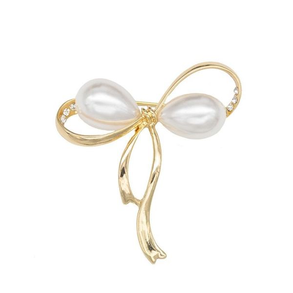

pins, brooches creative light proof brooch pearl bow fashion pin, Gray