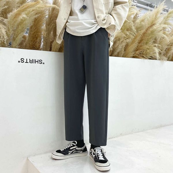 

pants men's korean fashion straight tube loose drop feeling trousers, Blue
