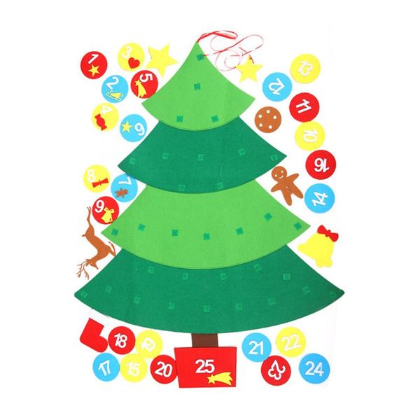 

christmas decorations diy felt tree children paper craft painting set home wall decoration room ornaments educational toys for refined