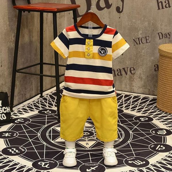 

toddler boy clothes summer set 2 color t shirt short pant children clothing sleeve boys suit baby tracksuit, White
