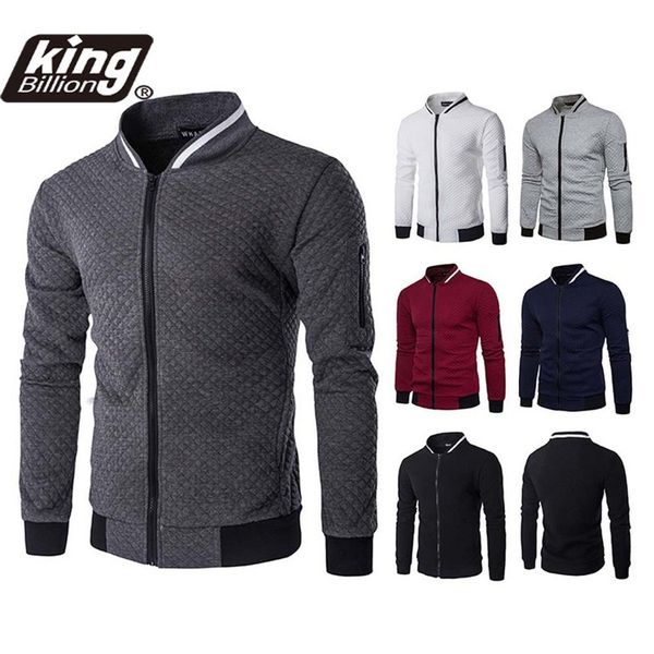 

kb new plush zip stand collar casua et men's street windbreaker coat men casual outer wear thick, Black;brown