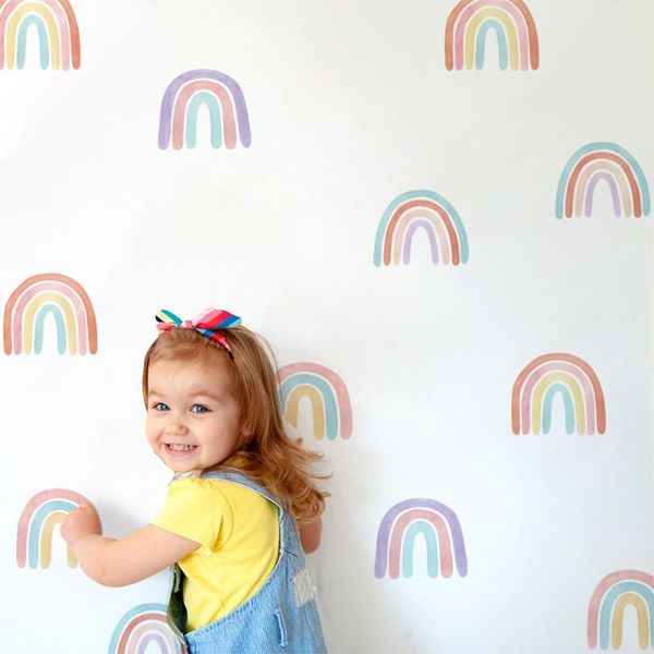 

window stickers 6sheets colorful rainbow attractive kids room children home decor nursery bedroom accessories classroom removable