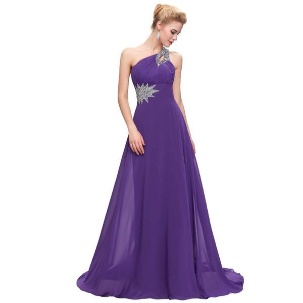 

party dresses one-shoulder beaded bride toast evening dress gown long rom80184, White;black