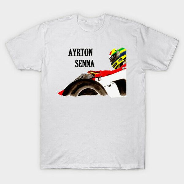 

ayrton senna t-shirt f1 tee size s-5xl, White;black