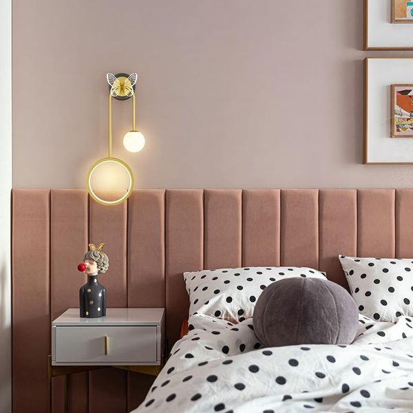 

wall lamps creative modern butterfly ledwall lamp retro minimalist background light fixture bedroom bedside nordic led
