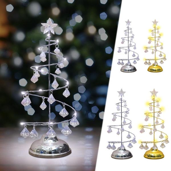 

christmas decorations tree crystal lights navidad merry night light ornaments noel decoration for home arbol de