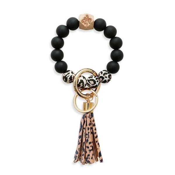 

keychains hanging key cover alloy ring pu tassel excellent birthday gifts for students colleagues friends family, Silver