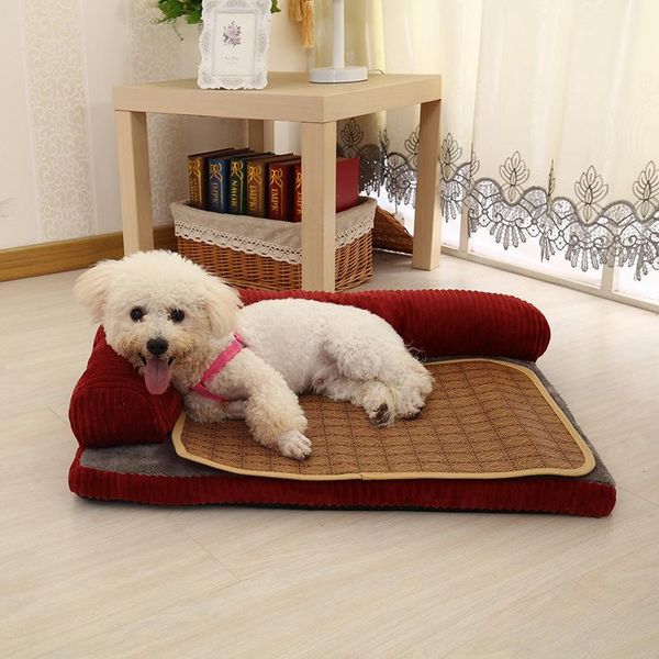 

dog bed for large dogs pet house sofa mat detachable cozy warm nest beds kennel soft cat puppy cushion husky' labrador kennels & pens