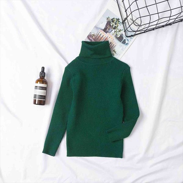 

casual fashion knitting boys girls sweater kids baby high collar t shirt pullover boy girl outfit children parent child clothing, Blue
