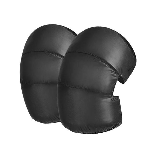 

elbow & knee pads down cotton sports warm brace winter outdoor waterproof joint protection ski riding thickness kneepads, Black;gray