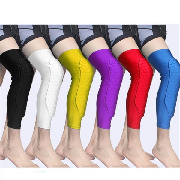 

elbow & knee pads 1 pcs lengthen calf breathable basketball volleyball supports anti-collision leg protectors, Black;gray