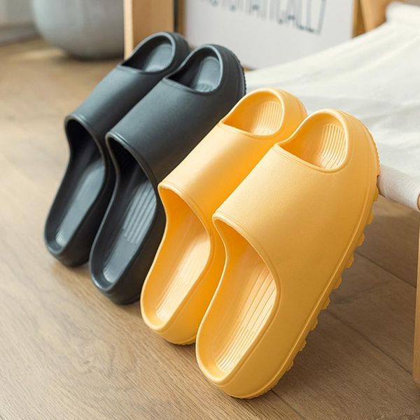 

women super soft indoor outdoor slippers bathroom shower slipper anti-slip floor slides eva home men flat shoes comfortable, Black