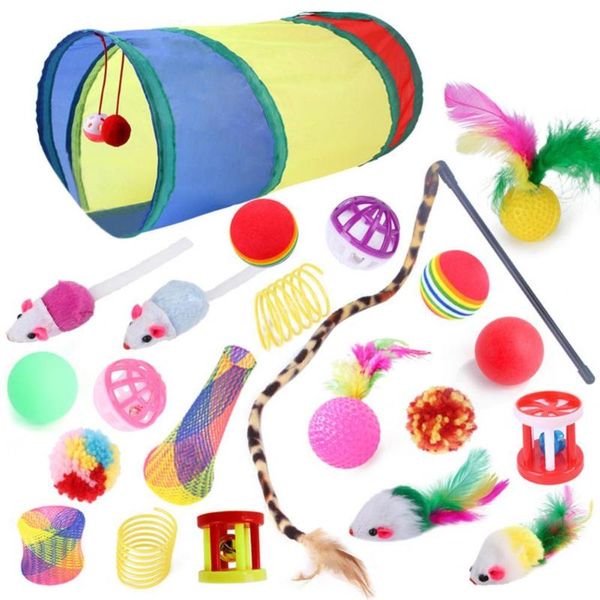

cat toys fine workmanship various tunnel balls feather teaser set supplies