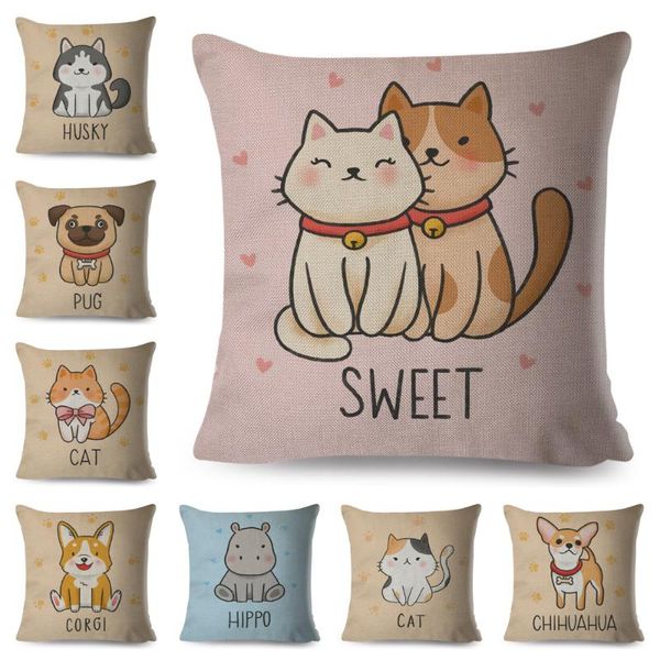 

cushion/decorative pillow nordic style cute caroon pet cat cushion cover decor lovely animal case for sofa home car monkey pillowcase 45x45c