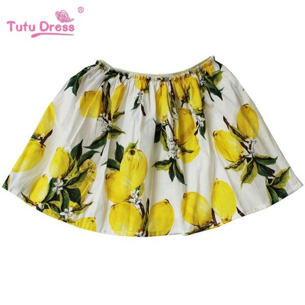 

skirts skirt for kids girl lemon print cotton soft princess short pettiskirt baby summer clothes with lining, Blue