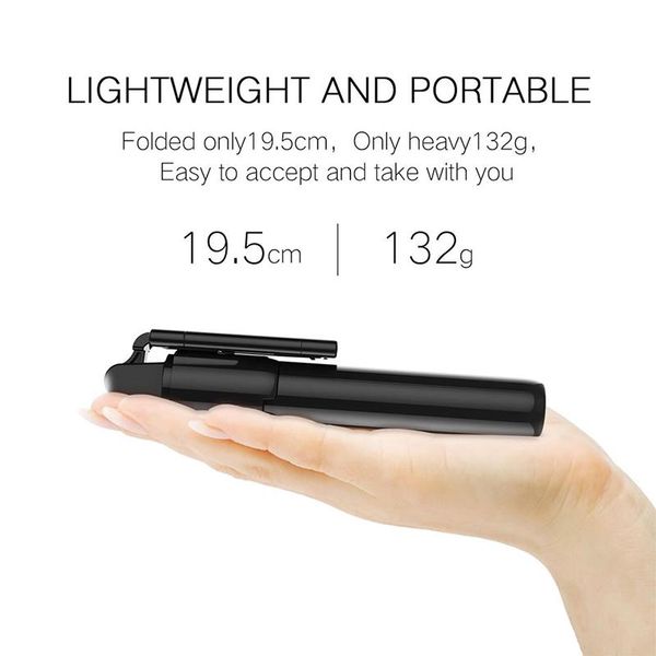 

tripod selfie stick hand-held bluetooth connection button remote control camera outdoor travel monopods