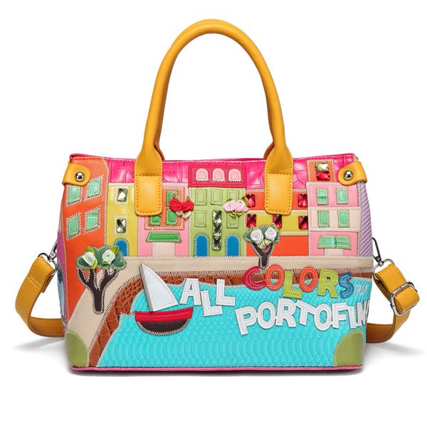 

fashion 2021 handbag exquisite embroidery women's one shoulder slant span bag