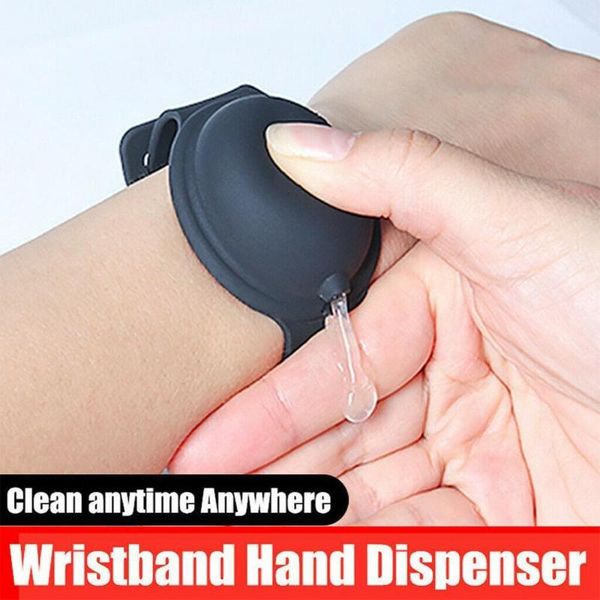 Sottoimballaggio disinfettante disinfettante per le mani Bracciale in silicone Dispenser per braccialetti Bracciale per pompe indossabili
