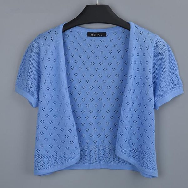 

hollow out summer v neck women sweater knitted casual short sleeve cardigans sweaters lady knitting shrugs open stitch shawl outwear, White;black