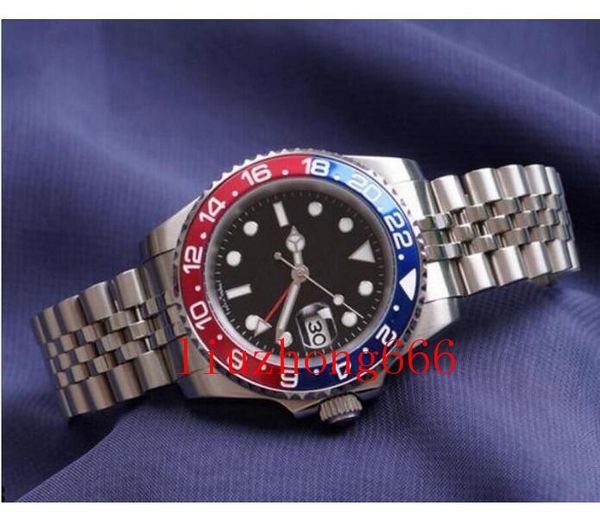 

fashion black ceramic bezel mens watches mechanical stainless steel automatic movement watch sports self-wind jubilee watchess wristwatches, Slivery;brown