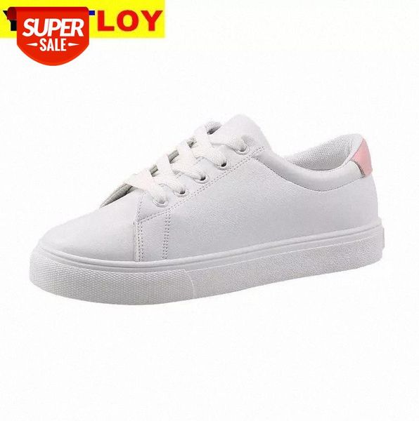 

new woman shoes fashion pu leather ladies breathable flats casual white platform sneakers #yx8y