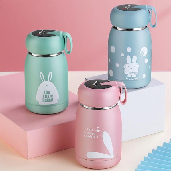 

water bottles insulated cup 304 stainless steel bottle 320ml temperature led display vacuum flasks coffee tea milk mug