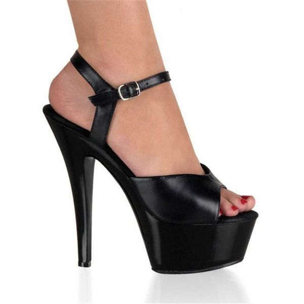 

dress shoes 2021 autumn nightclub fun 15cm platform roman fish mouth lady high heel sandals, Black
