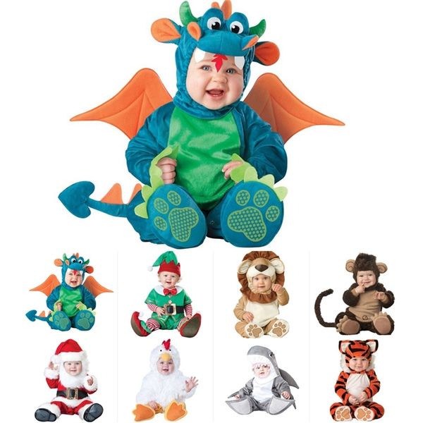 

animal carnival halloween outfits baby boys girls costume animal cosplay rompers jumpsuit toddlers infant clothes 210821, Blue