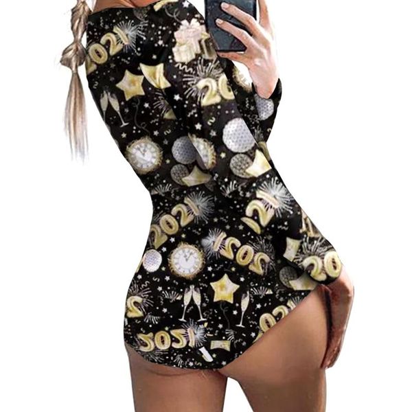 

gym clothing women printed romper adults casual long sleeve v-neck button down playsuit jumpsuit 2021 fashion, White;black