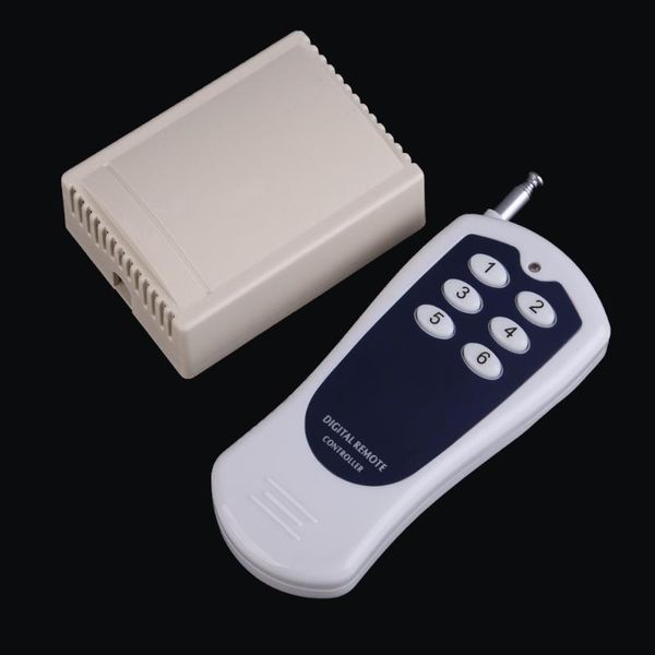 

6ch channel wireless rf remote control switch transmitter+ receiver learning sticker 6-key controlers